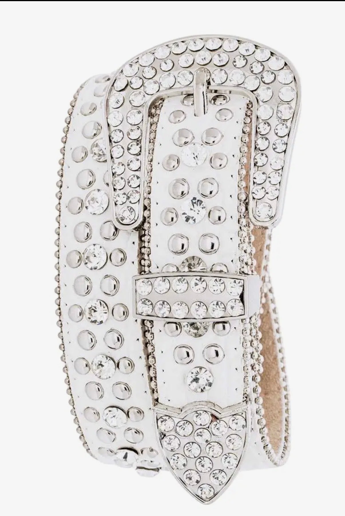 White Western Belt